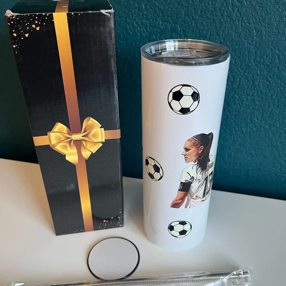 Alex Morgan USWNT US Women Girls Soccer Football Futbol Cup Tumber 20oz (New)